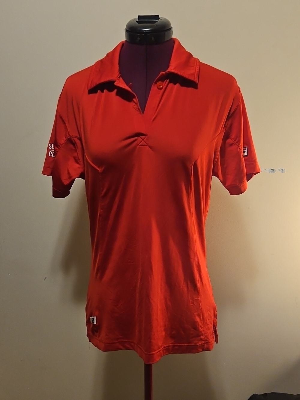 Fila Red Short Sleeve Tee with Logo Tab